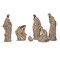 Transpac 14" Brown Christmas Nativity Set of 6, Resin Figurines with Gold Accents, Decorative Home Decor, Indoor Tabletop, 14in